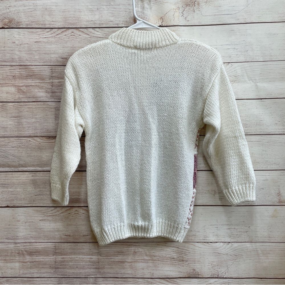 VINTAGE HUNTINGTON RIDGE HAND KNIT PATCHWORK SWEATER - Picture 5 of 5